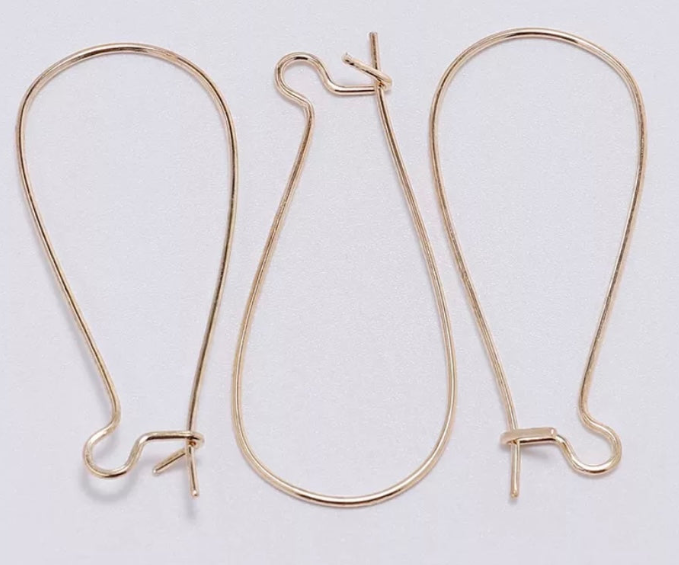 Kidney Hook Earwires - 16*38 - See Color Options