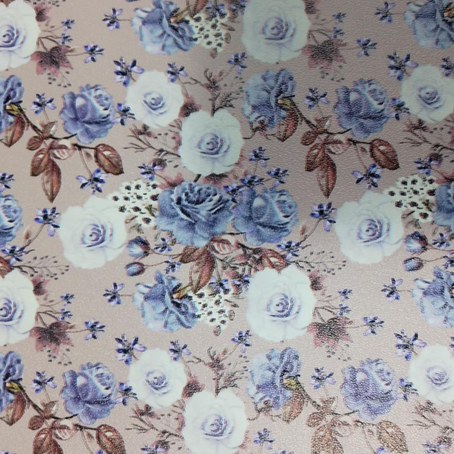 Mauve Floral - 8*12 Inch Vinyl Backing Material