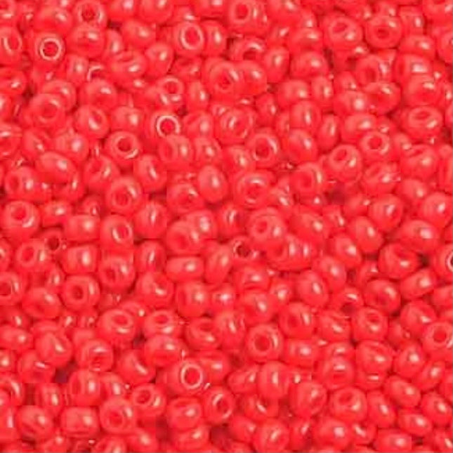 Perles de rocaille Preciosa 10/0, opaques, rouge clair
