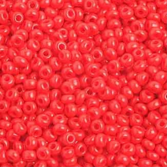 10/0 Preciosa Seed Beads Opaque Light Red