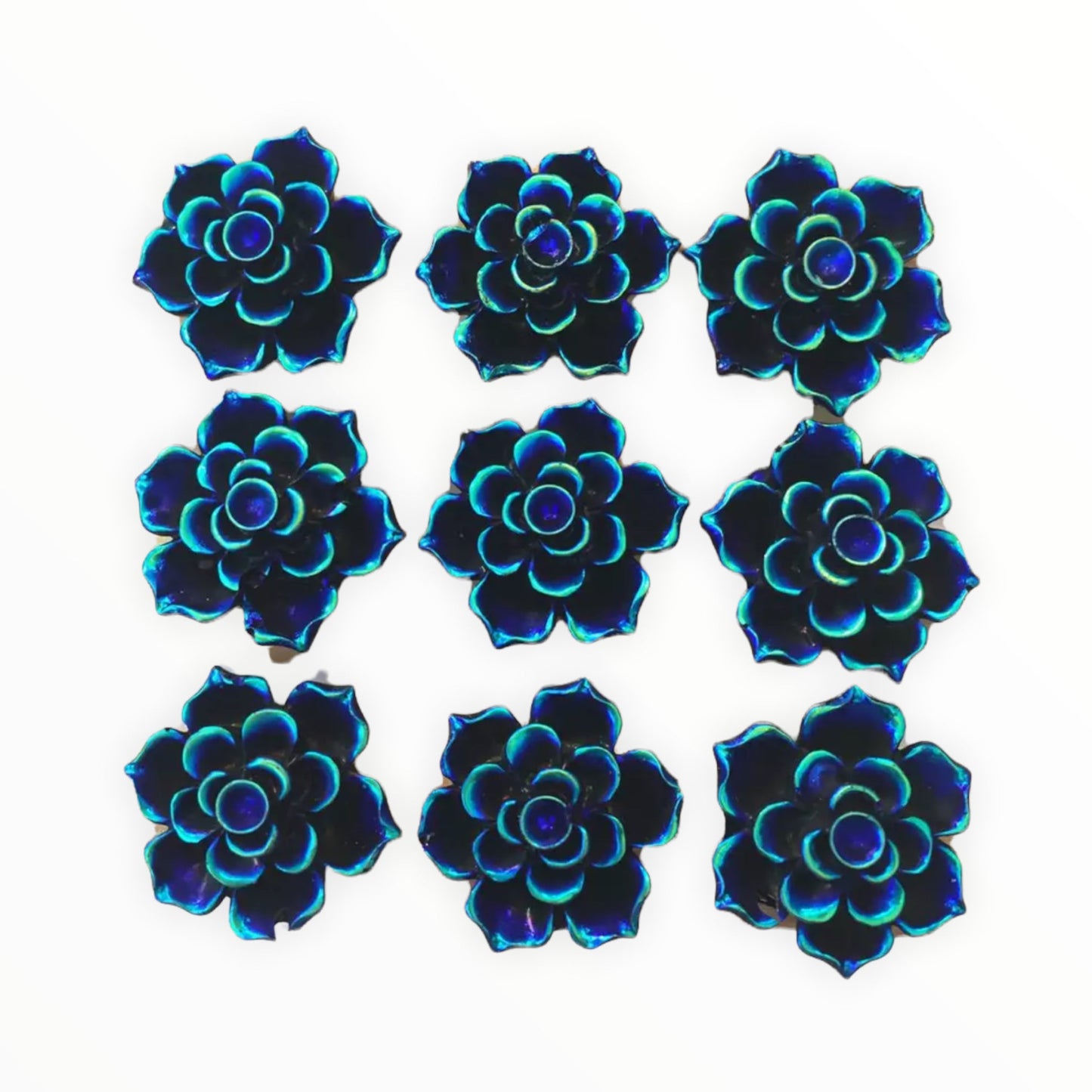 18mm Resin Rose Flower Flatback, Glue on - See Color Options