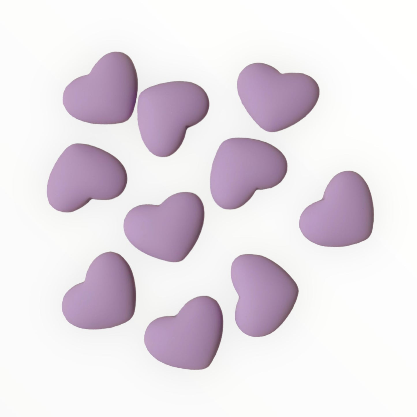 18mm Matte Hearts, Glue On Resin Gems, Sold in Pairs - See Color Options