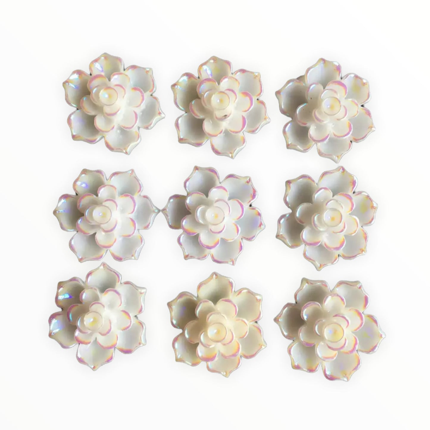 18mm Resin Rose Flower Flatback, Glue on - See Color Options