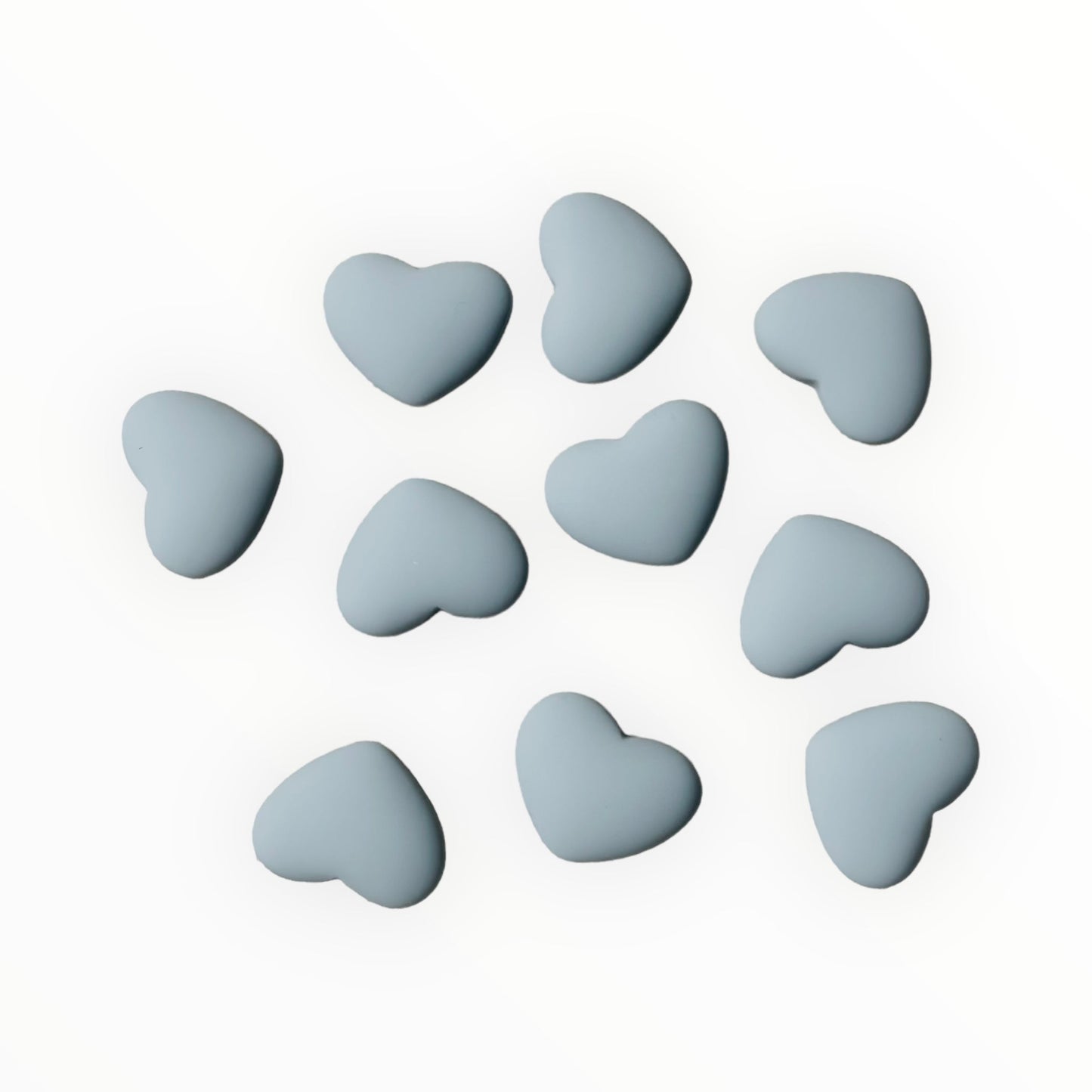 18mm Matte Hearts, Glue On Resin Gems, Sold in Pairs - See Color Options