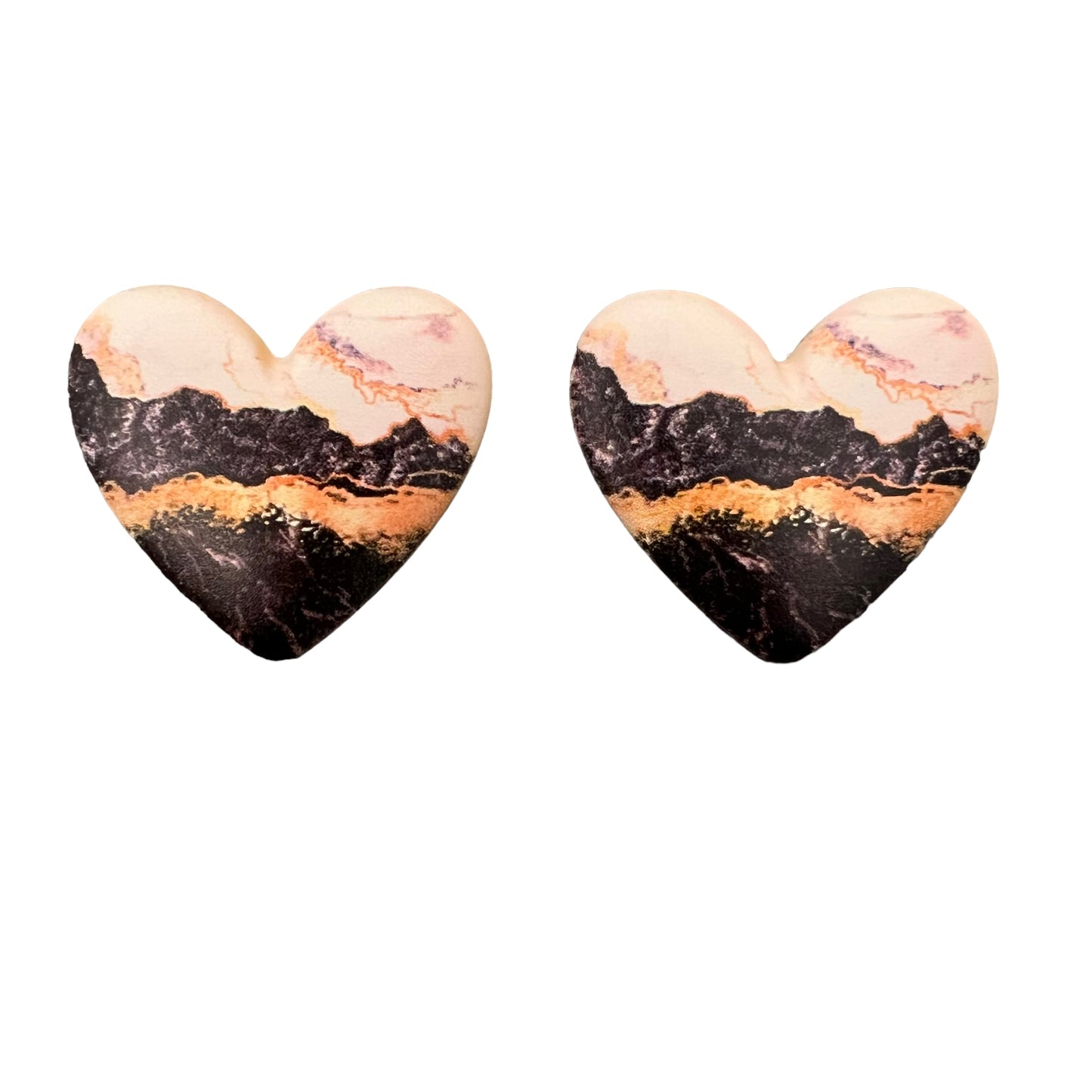 32*36mm Patterned Hearts - See Color Options