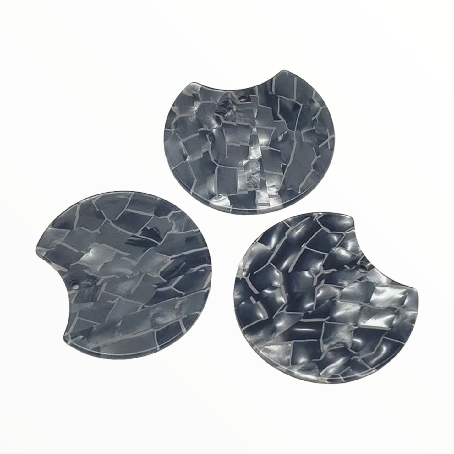 37*30mm Marble Blend Acrylic Rounds - See Color Options