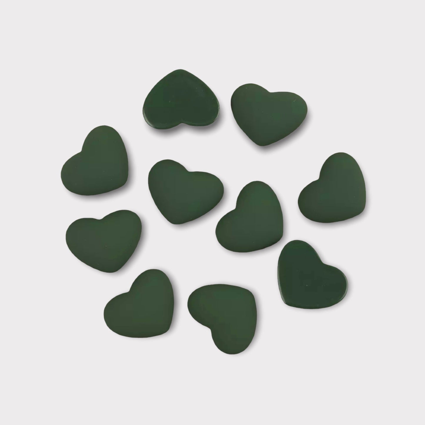 18mm Matte Hearts, Glue On Resin Gems, Sold in Pairs - See Color Options