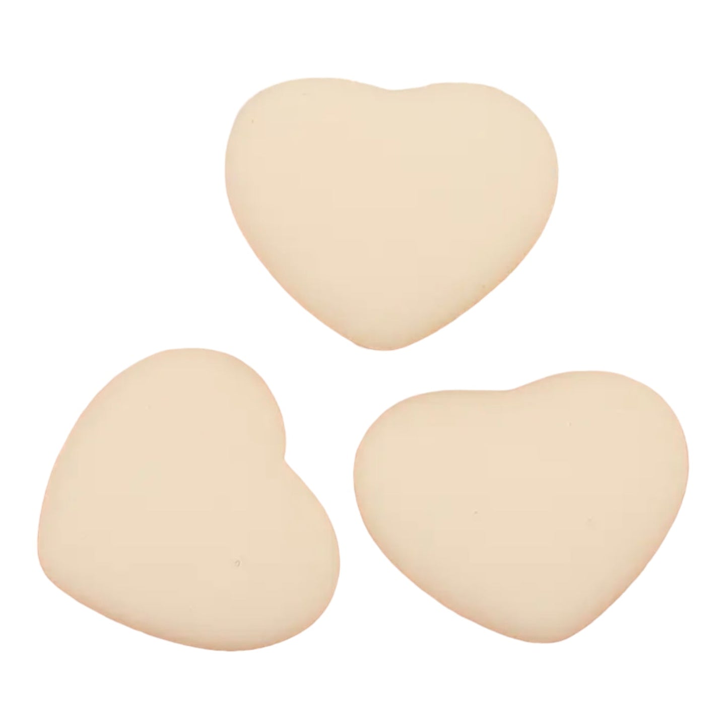 23*27mm Matte Hearts, Glue On Resin Gems, Sold in Pairs - See Color Options