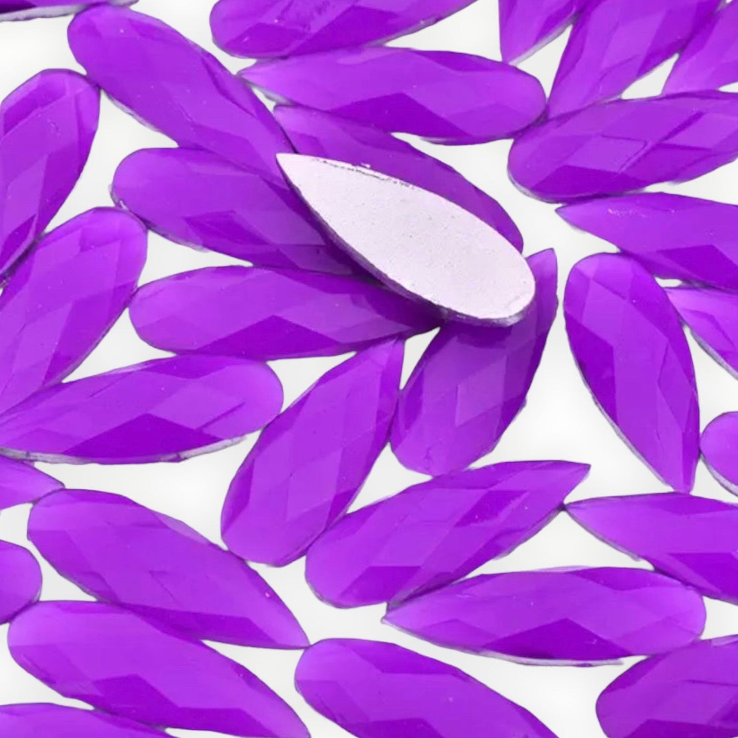 8*22mm Resin Tear Drop AB, Sew On - See Color Options