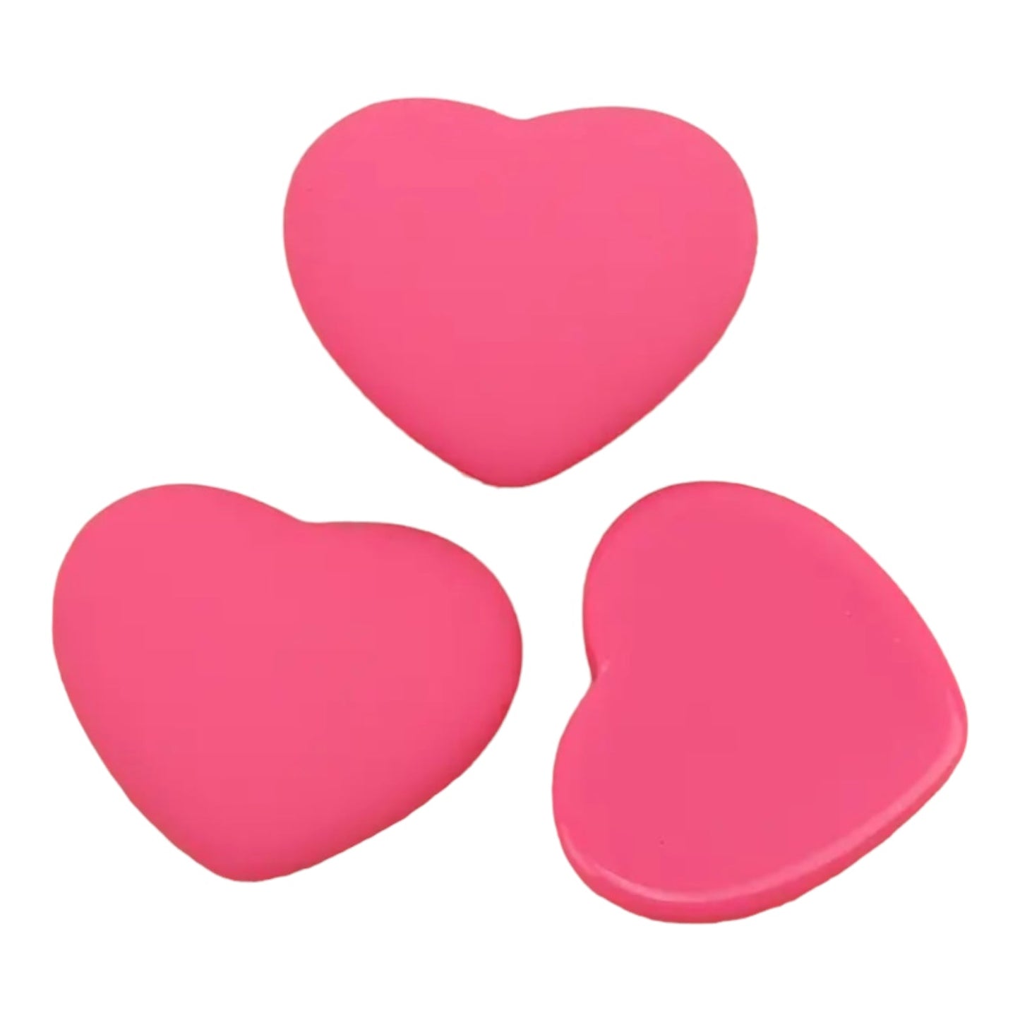 23*27mm Matte Hearts, Glue On Resin Gems, Sold in Pairs - See Color Options