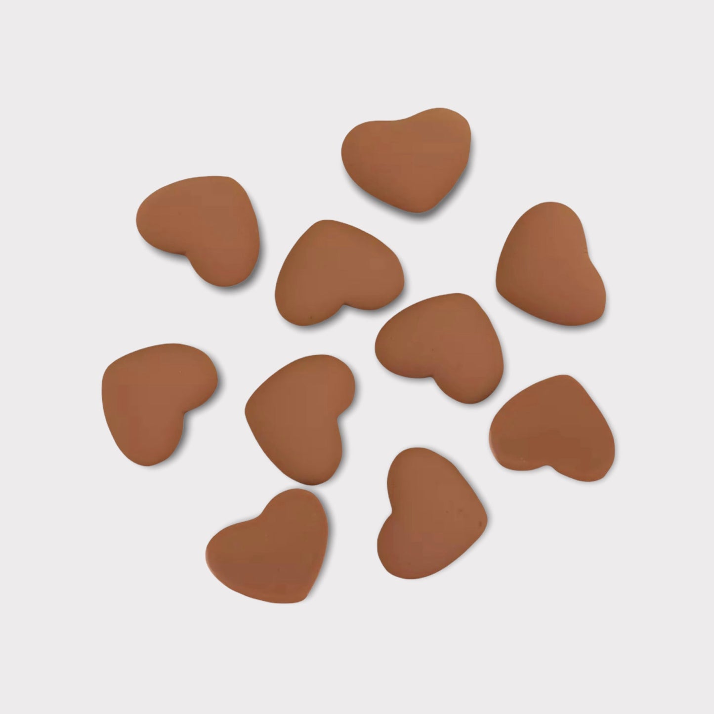 18mm Matte Hearts, Glue On Resin Gems, Sold in Pairs - See Color Options