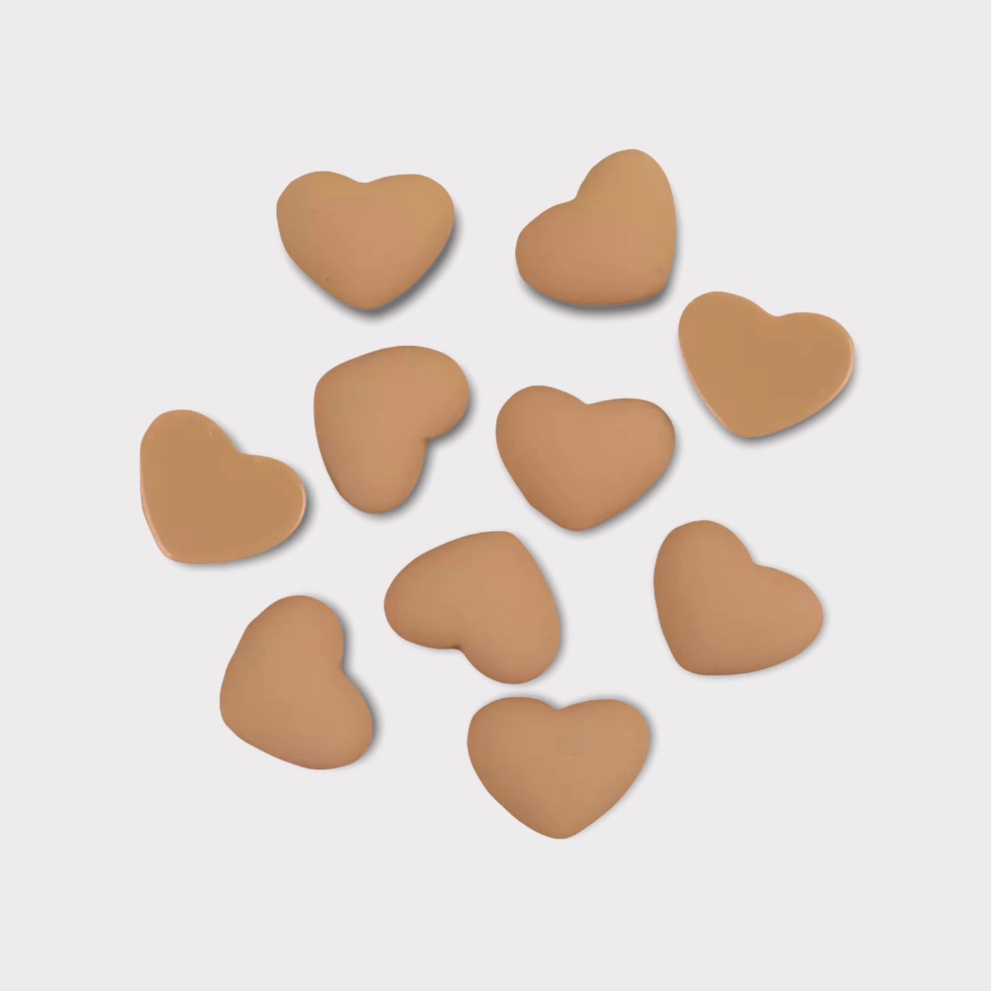 18mm Matte Hearts, Glue On Resin Gems, Sold in Pairs - See Color Options