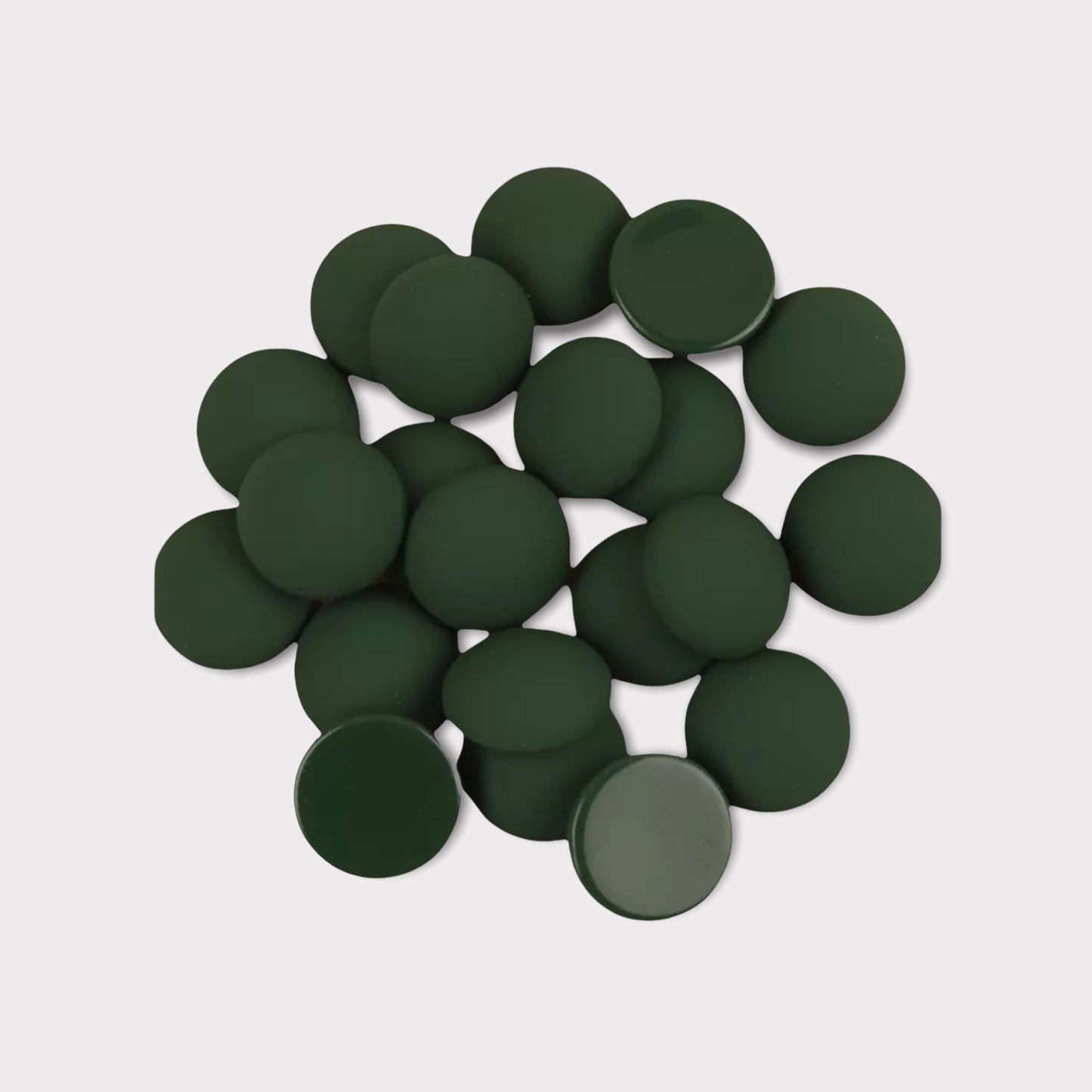 18mm Matte Round Dome, Glue On Resin Gems, Sold in Pairs or Full Set - See Color Options