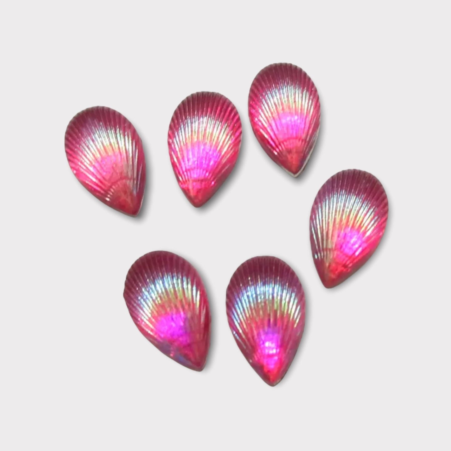 8*12mm Teardrop Shell, Glue on, Resin Gem - See Color Options