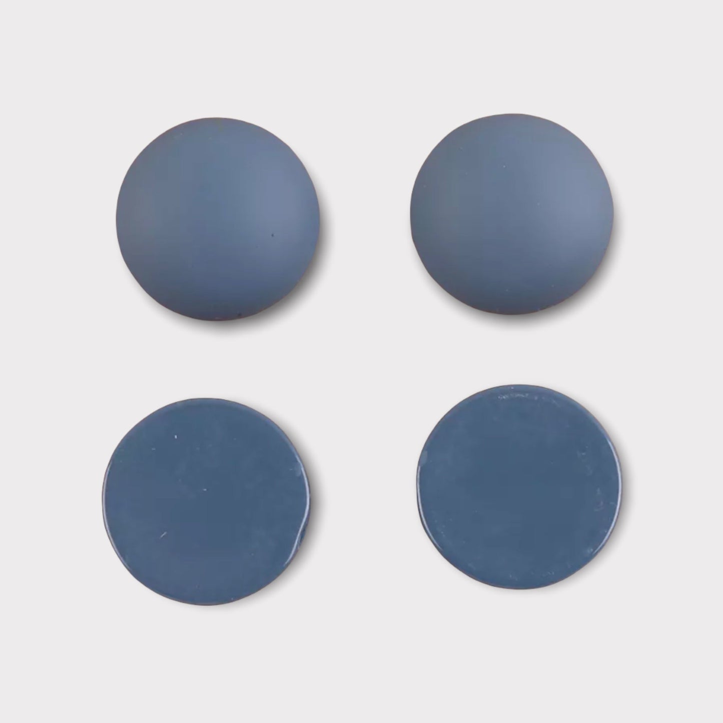 18mm Matte Round Dome, Glue On Resin Gems, Sold in Pairs or Full Set - See Color Options