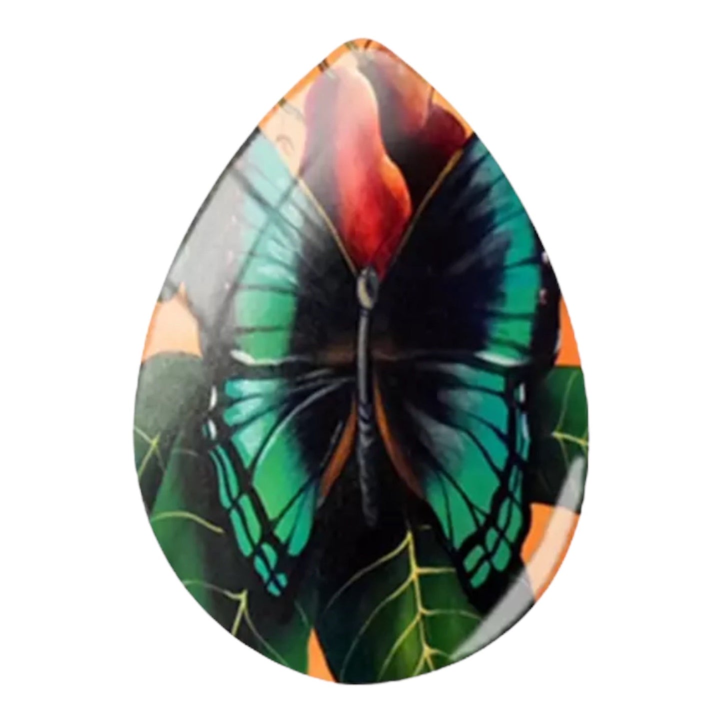 18*25mm Images on Glass, Teardrop, Glue on - See Color Options