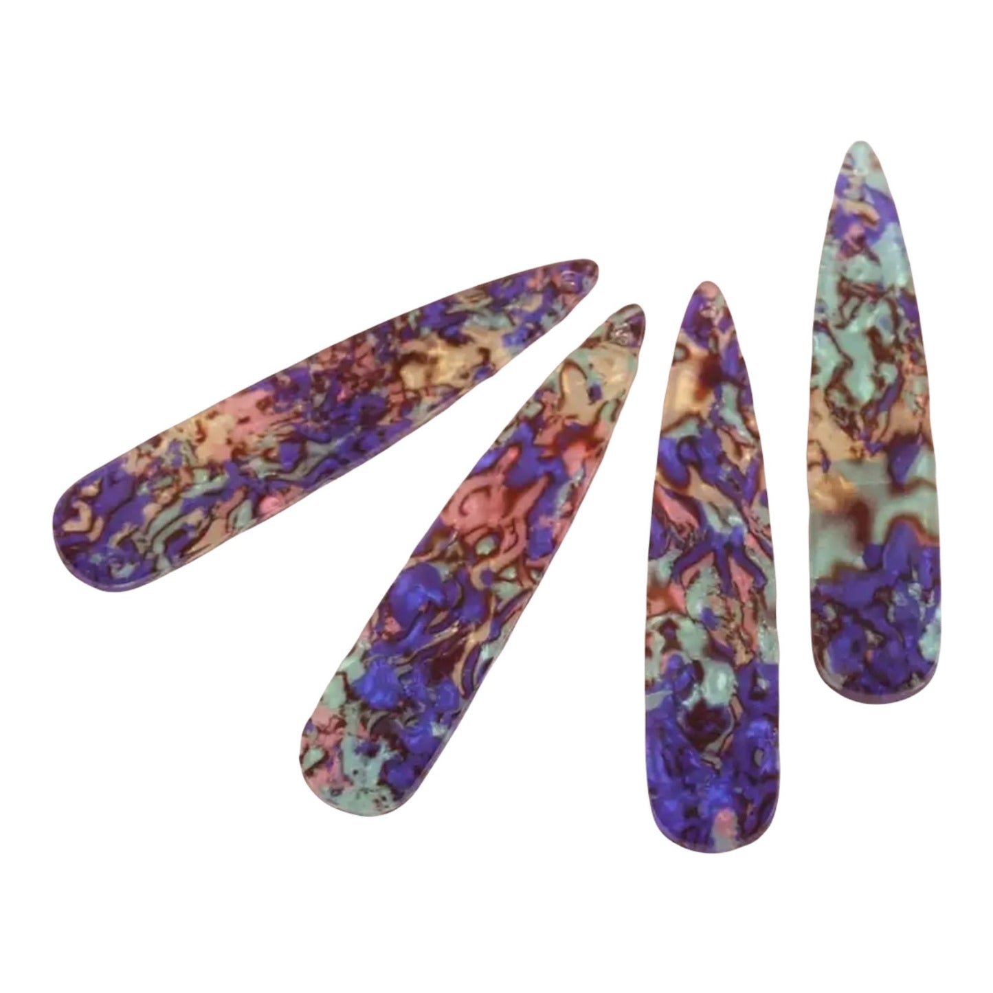11*55mm Long Teardrop, One Hole Sew On, Acrylic Resin Gem -See Color Options