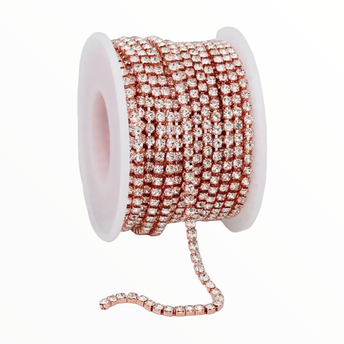1 Yard SS6 Crystal on Metal Chain Rhinestone Banding - See Color Options