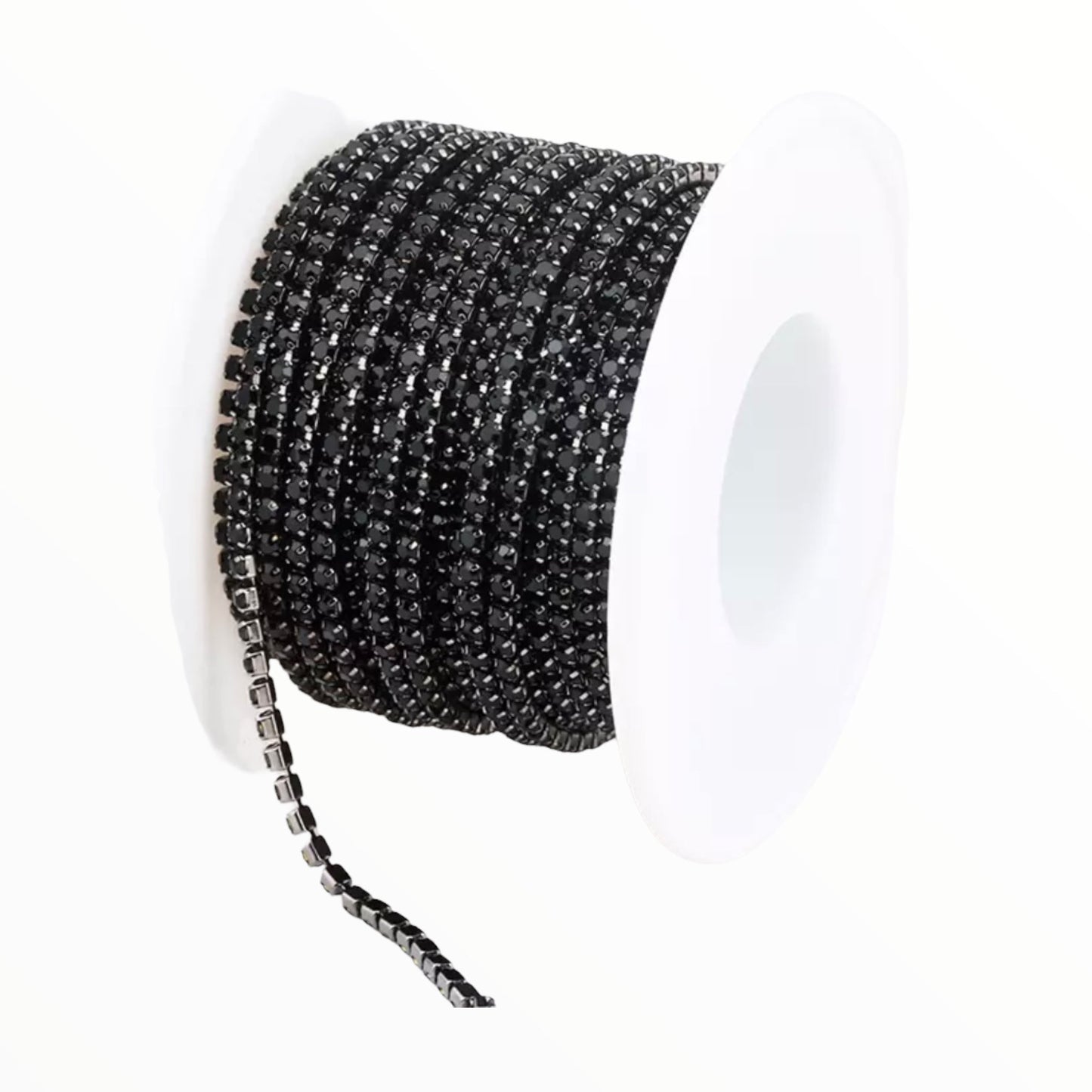1 Yard SS6 Colorful Base, Metal Rhinestone Chain Banding - See Color Options