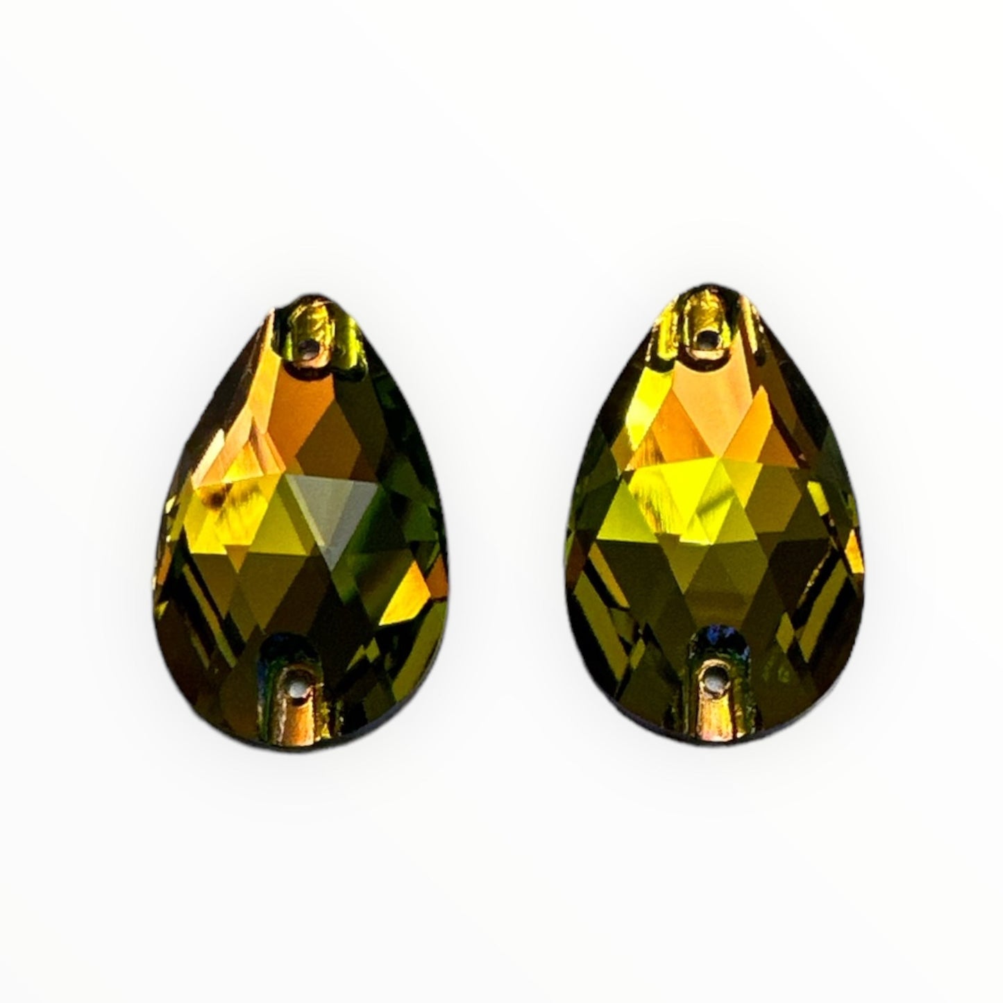 17*28mm Tear Drop AAAAA Glass Crystal, Sew On Gems, Sold in Pairs - See Color Options