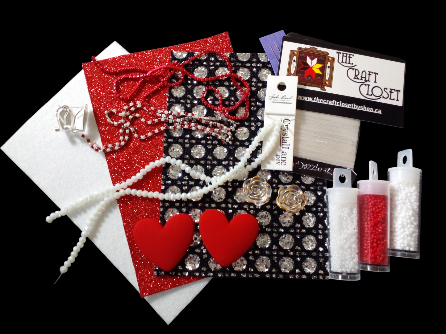 Beaded Heart Kit - See Color Options
