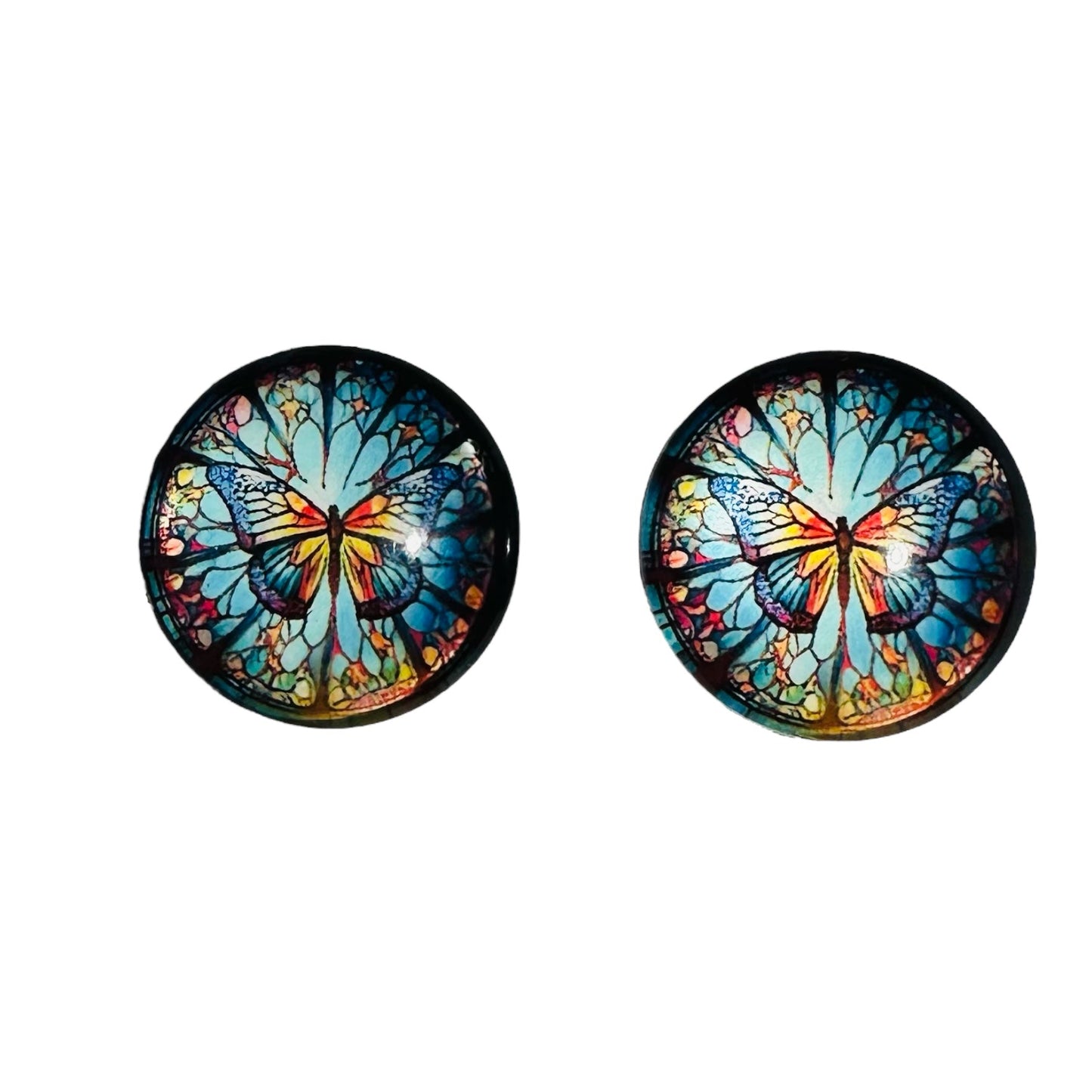 20mm Bugs with Background image in Glass, Glue on - See Color Options