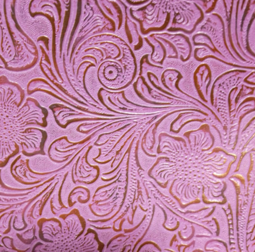Pink Metallic Embossed - 8*12 Inch Vinyl Backing Material