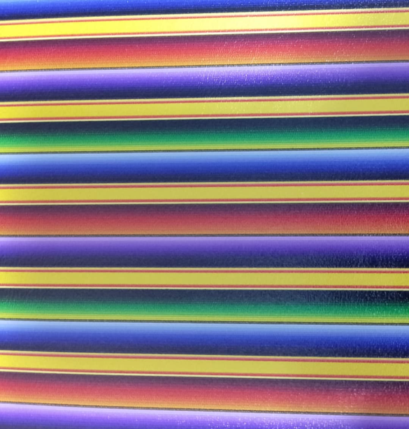 Rainbow Stripes - 8*12 Inch Vinyl Backing Material