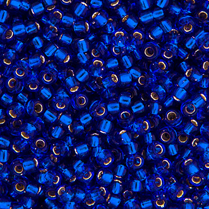 Bleu doublé d'argent - 10/0 Preciosa