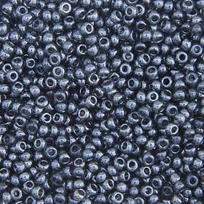 10/0 Preciosa Seed Bead Transparent Black Diamond Luster