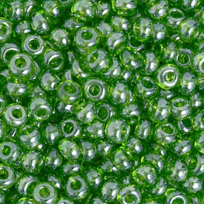 10/0 Preciosa Seed Bead Transparent Chartreuse Luster