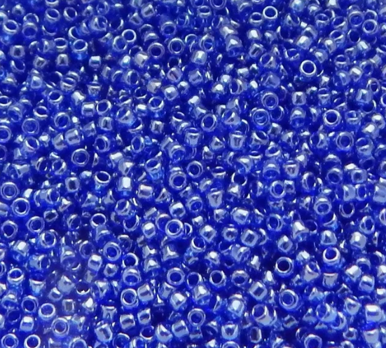 Toho Round 15/0, 8.9g vial - Transparent Cobalt Luster