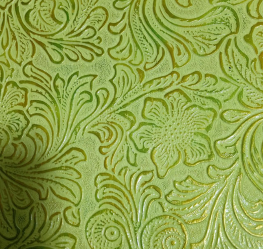Yellow/Green Metallic Embossed - 8*12 Inch Vinyl Backing Material
