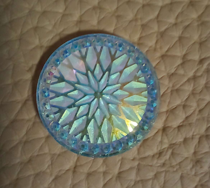 Cabochon flocon de neige en cristal AB