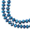 Crystal Lane DIY Rondelle 2 Strand 7in, 8x10mm, Opaque Blue Iris