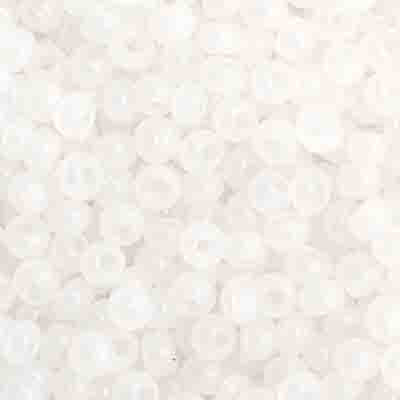 11/0 Preciosa Seed Beads Opaque White Opal