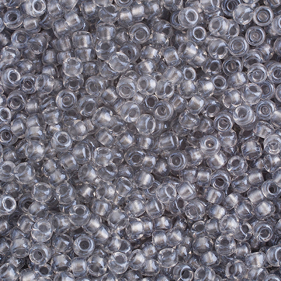 11/0 Miyuki Seed Beads Sparkling Pewter Lined Crystal