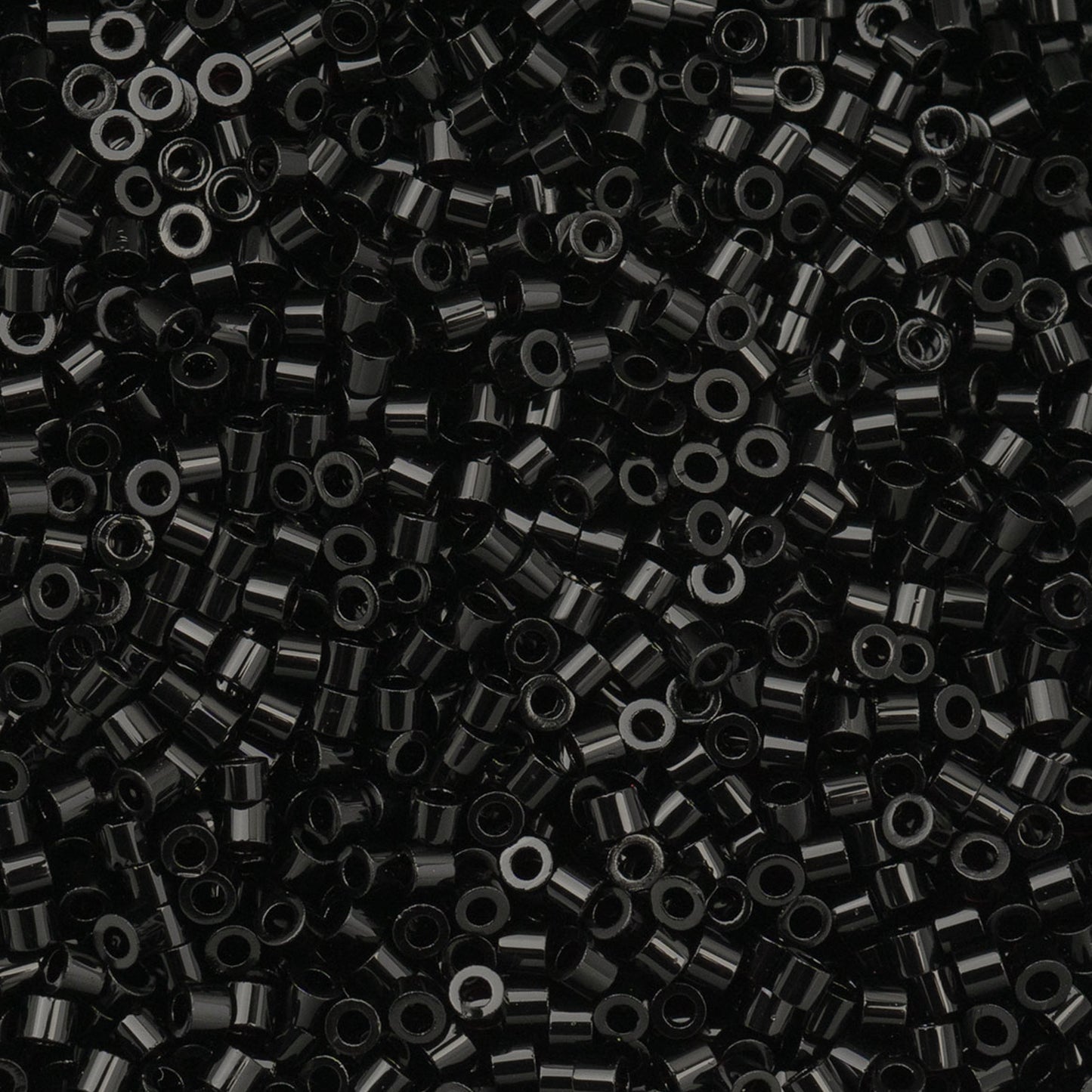 11/0 Cylin Bead, 25g Bag, Opaque Black