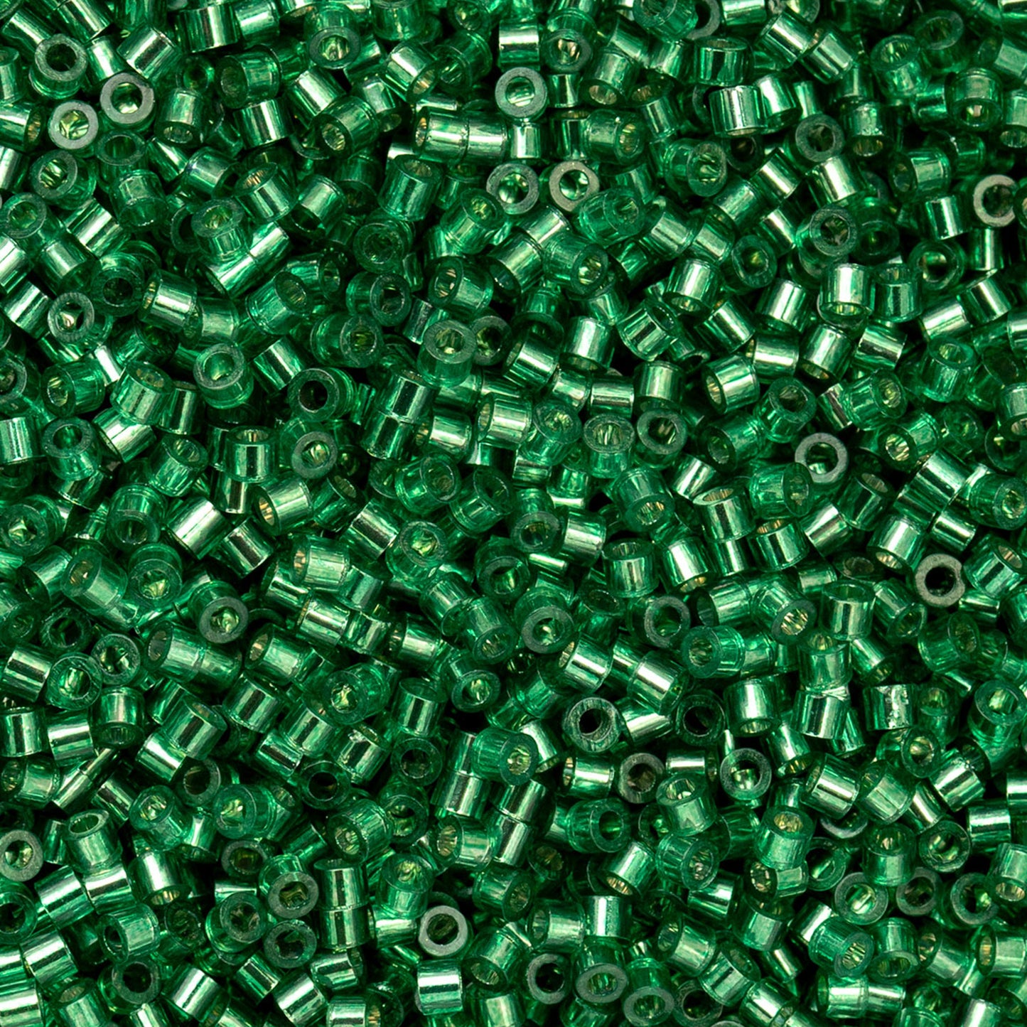 11/0 Cylin Bead, 25g Bag, Emerald S/L