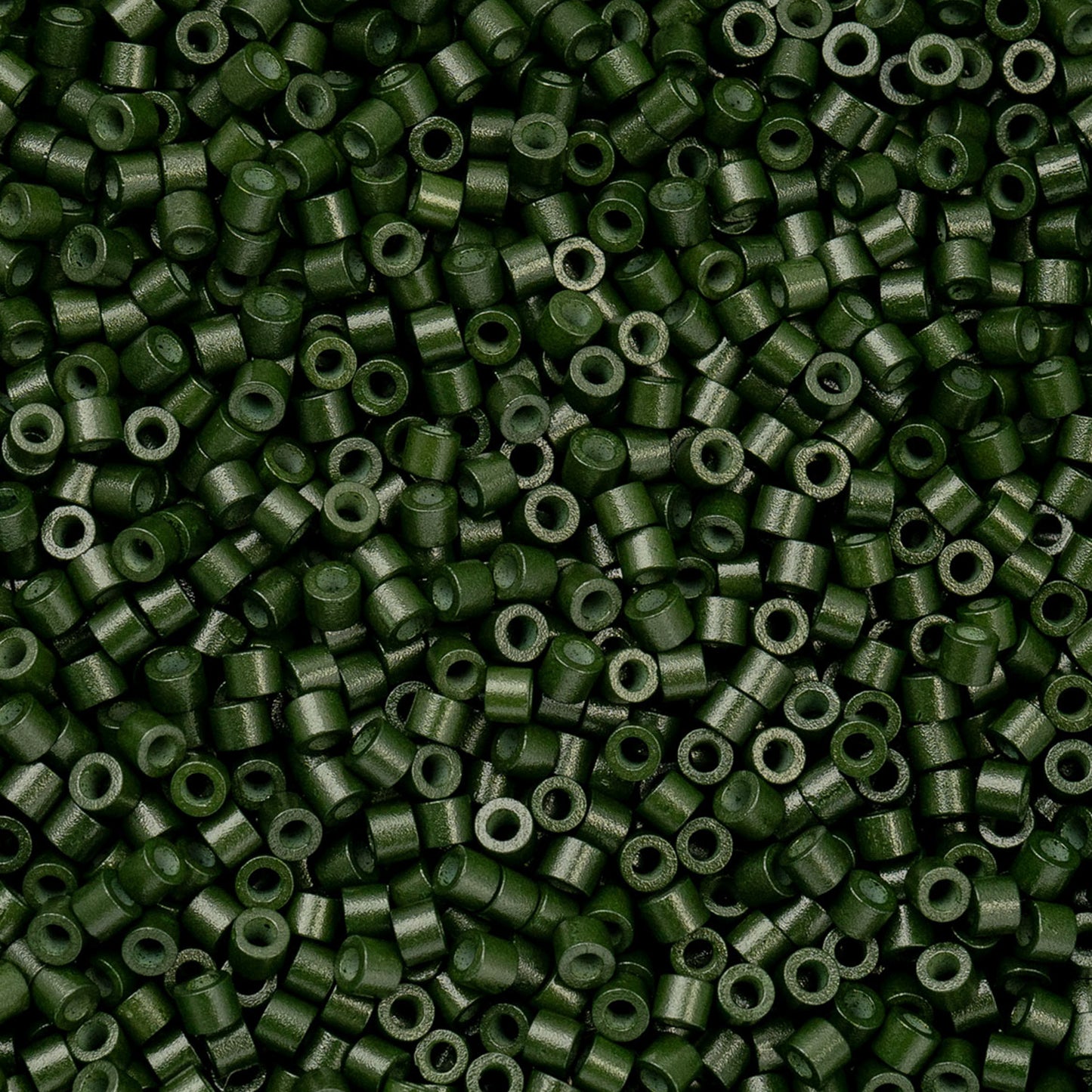 11/0 Cylin Bead, 25g Bag, Opaque Forest Green