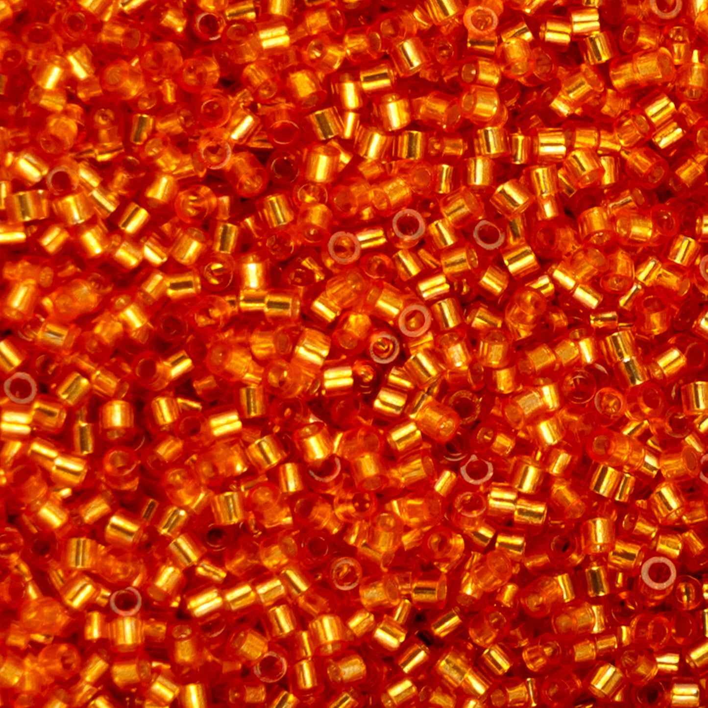 11/0 Cylin Bead, 25g Bag, Orange S/L
