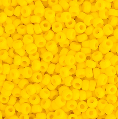 6/0 Preciosa Seed Beads Opaque Golden Yellow, 22g Vial