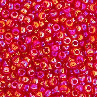 10/0 Preciosa Seed Beads Transparent Light Siam Luster