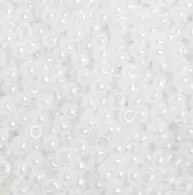 6/0 Preciosa Seed Beads Opaque Pearl White, 22g Vial