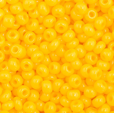 11/0 Preciosa Seed Beads Opaque Golden Yellow
