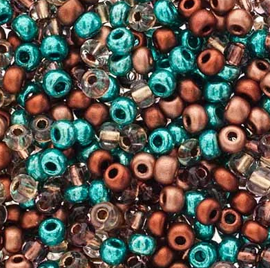 6/0 Preciosa Seed Beads Peppermint Salad Mix, 22g Vial