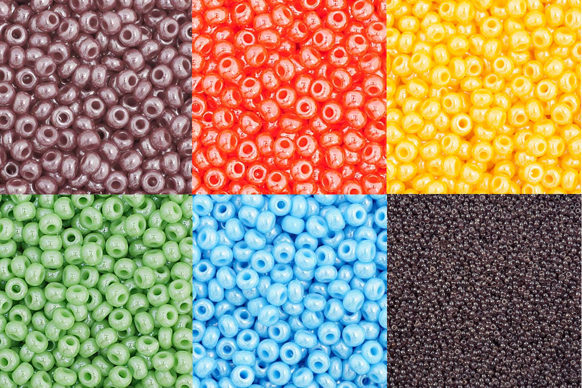 11/0 Seed Bead, Rainbow Luster Color Set