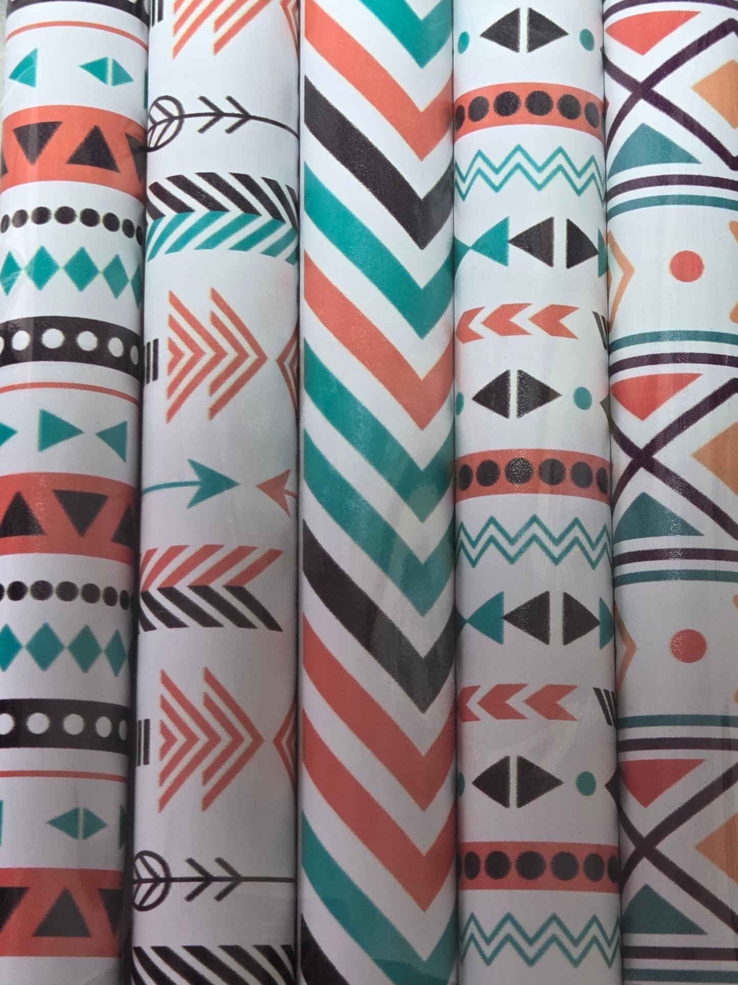 Turquoise Tribal Pattern Backing Set