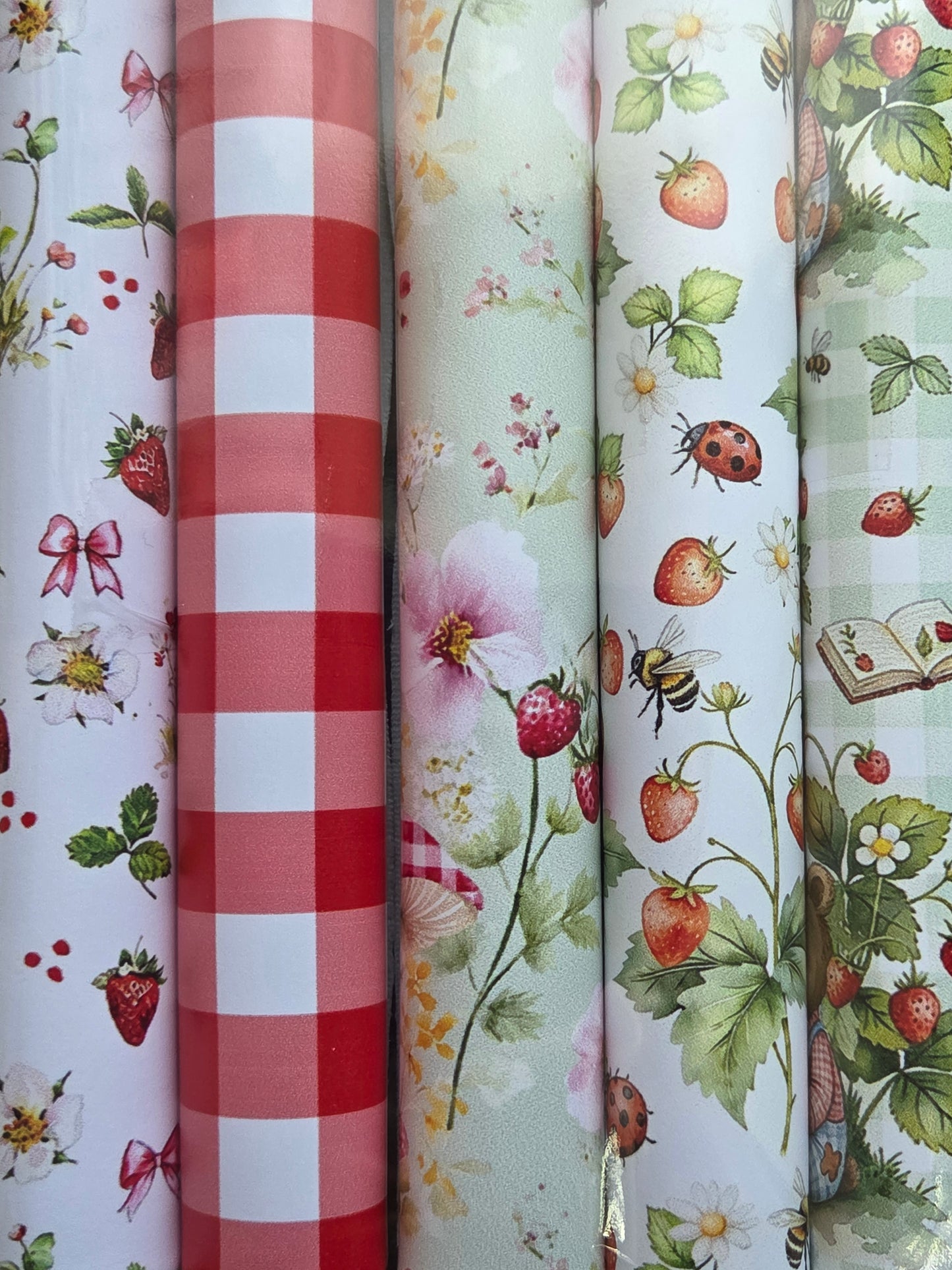 Strawberry Picnic Backing Set