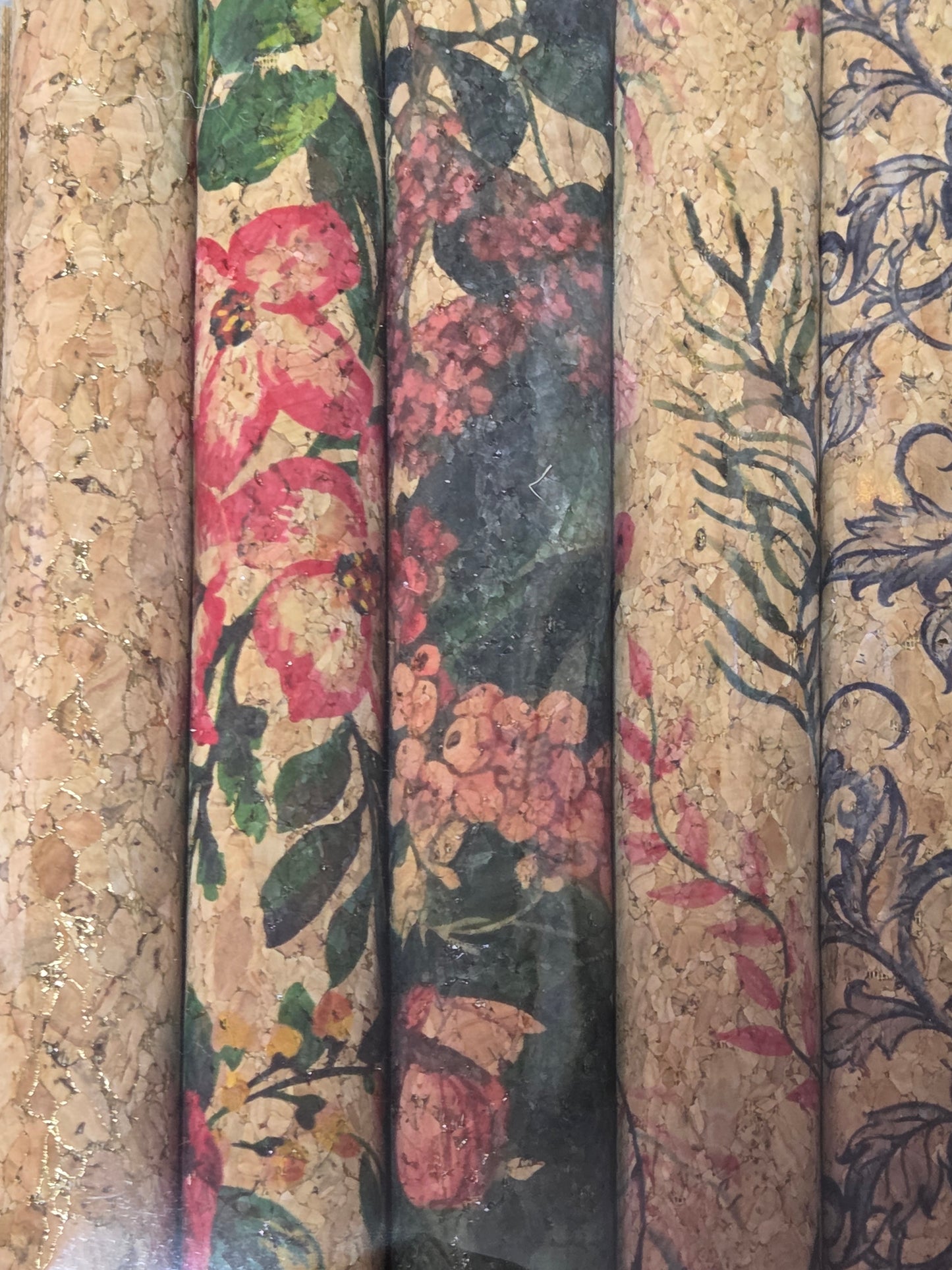 Florals on Immitation Cork Backing Set